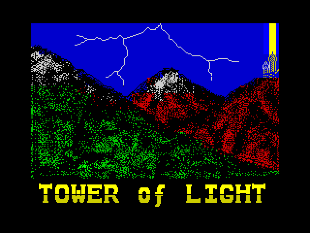Tower of Light title screen for ZX Spectrum